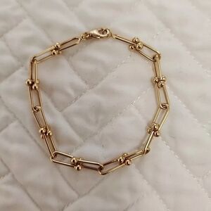 Sold Horsebit Hardware Style Bracelet In 10k Solid Yellow Gold 7.5" 4.6 Grams